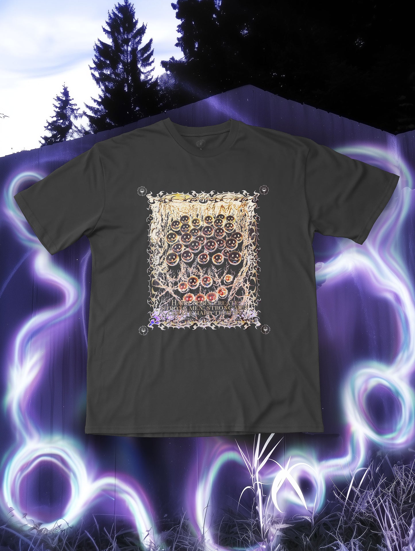 Hard Techno Men T-Shirt | Black